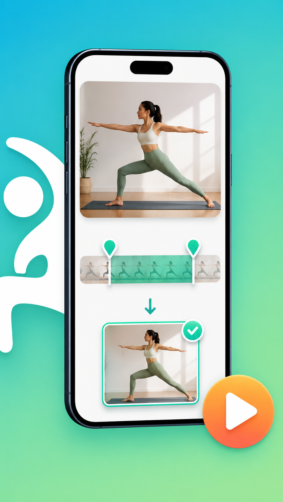 Restoria on iPhone — mark a clip's exercise segment